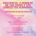 Conferencia Anton Kimpfler sobre “Asistencia y manejo de las crisis y los conflictos humanos”